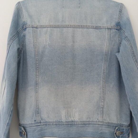 ASHLEY VINTAGE CHARM Faded Blue Denim Jean Jacket Womens Size Medium - Picture 4 of 8